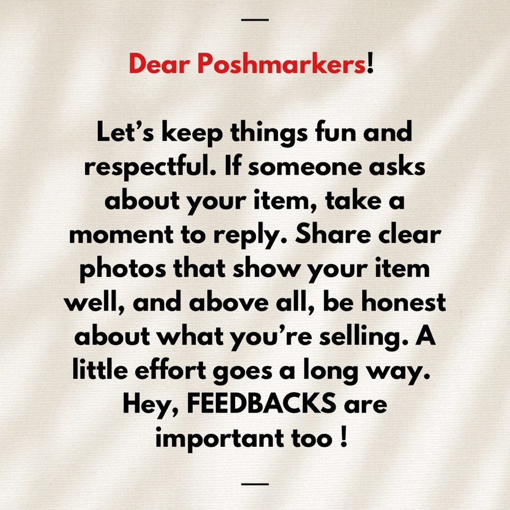 Poshmark Community Guidelines Sign